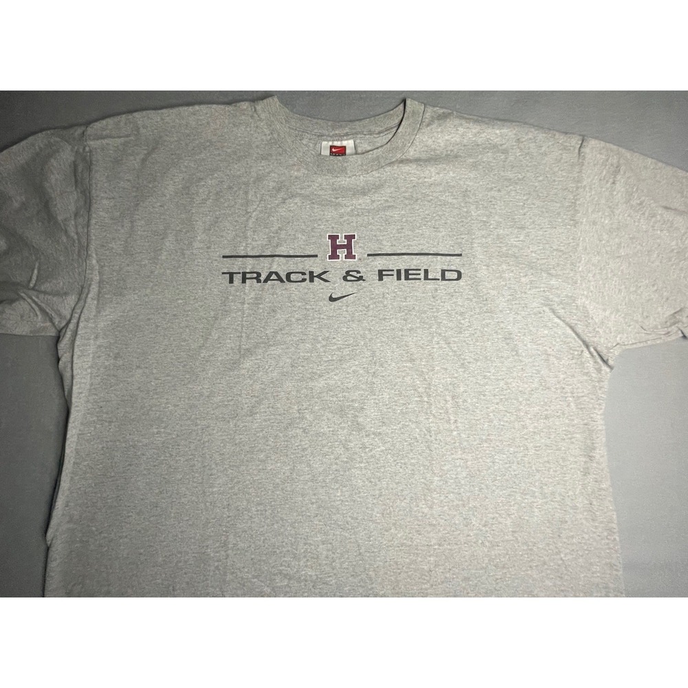 Vintage Y2K Team Nike Harvard University T-Shirt Size XXL Gray - Picture 1 of 8